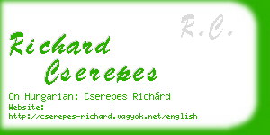 richard cserepes business card